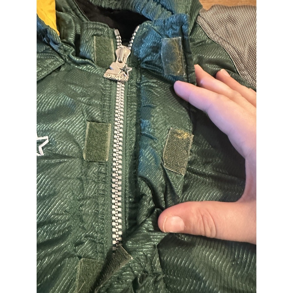 Vintage 90s Starter Coat/Jacket Green Bay Packers NFL Pro Zip Hooded Youth Small - Picture 9 of 11